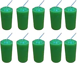 Kit 10 Velas de Citronela Com Óleo Essencial, 7,0 x 3,5 cm e 68 Gramas cada, Repelente, Aromatizante, Eficaz contra Insetos.