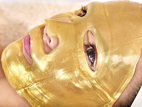 Aichun Beauty 5Pcs 24K Gold Gel Collagen Crystal Facial Masks Sheet Patch For Anti Aging Puffiness Anti Wrinkle Moisturizing Deep Tissue Rejuvenation And Hydrates Skin #TOP3