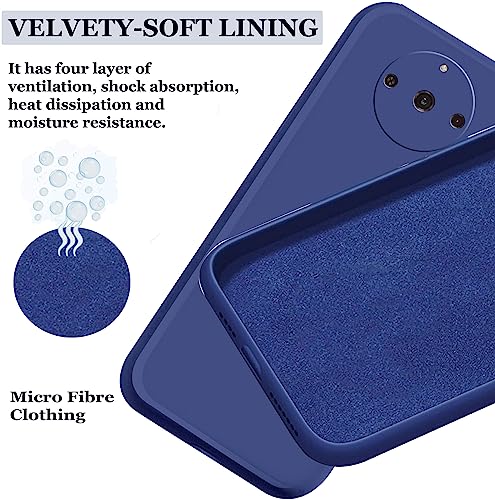 Image of A rtistque Liquid Silicone Back Cover Case for Realme Narzo 60 5G Shockproof TPU Soft Flexible with Camera Protection - Blue