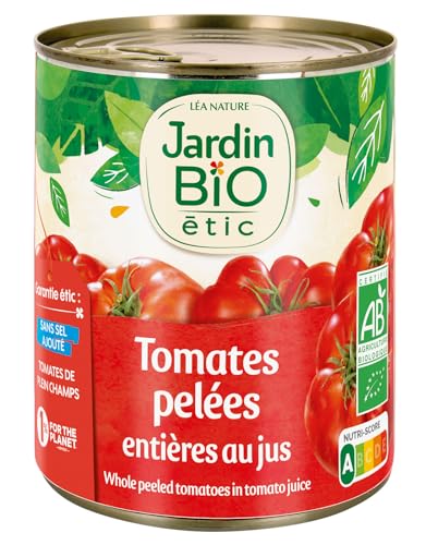 Jardin BiO étic Tomates entières pelées au jus sans sel ajouté - 800 g