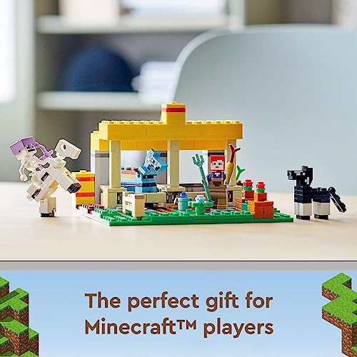 Minecraft The Horse Stable 21171 Building Kit; Fun Minecraft Farm Toy for Kids, Featuring a Skeleton Horseman; New 2021 (241 Pieces) - Lego - Immagine 2