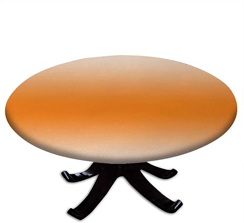 Mantel redondo ajustable degradado, borde elástico, impermeable y lavable, para mesas de comedor, fiestas de bufé y campamento, apto para mesa de 48