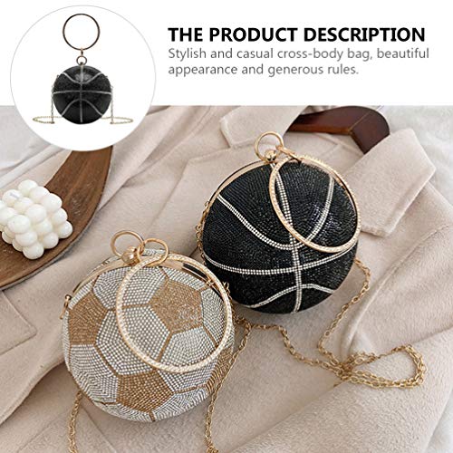 KESYOO Bolsa Redonda Embreagem Bola Bolsa Em Forma de Basquete Feminino Carteira de Pulso Com Alça d