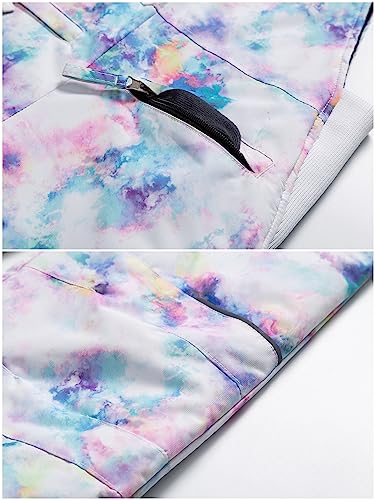 Image of CREATMO US Girl's Snow Bibs Kids Ski Pants Waterproof Insulated Winter Overalls