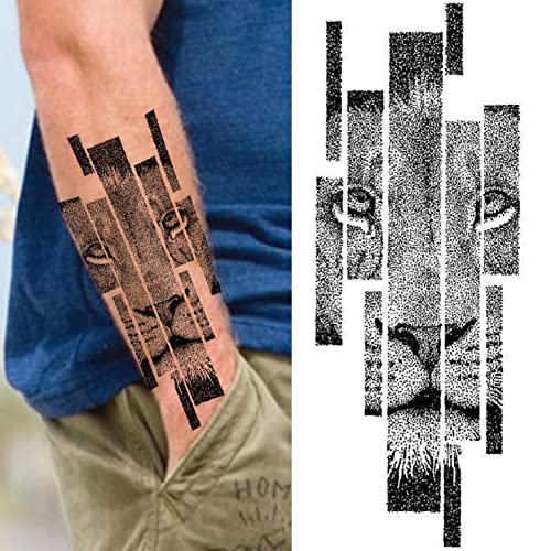 Vantaty 10 Sheets Realistic Tiger Temporary Tattoos Animals For Men Body Armband Soldier Fake Tatoo Stickers For Women Scorpion Wolf Deer Elk Eagle Bear Dot Adults Forearm Tattoos Girls Kids Teens. #TOP3
