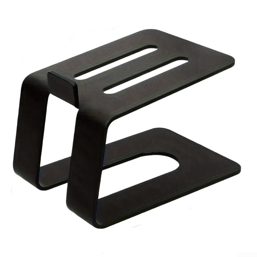 Niceminiwall Par de soportes ajustables para altavoces de escritorio – Soporte de altavoz de monitor de estudio ajustable con almohadillas antivibración, marco de metal para monitores HiFi de audio de
