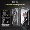 Para ZTE Nubia Red Magic 11 Air, protector de pantalla frontal y trasera [paquete de 3+2] dureza 9H, vidrio templado HD, sin burbujas, anti-rayaduras, protección completa 4