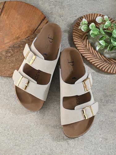 Image of EL PASO Leather Fashion Sandals Casual Platform Heels Wedges Cork Sole Sandal for Women & Girls