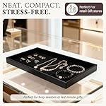 RJ Displays 6 Pack Stackable Jewelry Tray Set, Stackable Plastic Jewelry Organizer Tray, Jewelrys Drawer Organizers, Drawers Inserts, Earring Organizer for Women Perfect Trays (Black) 14.75x8.25x1 IN - Image 4