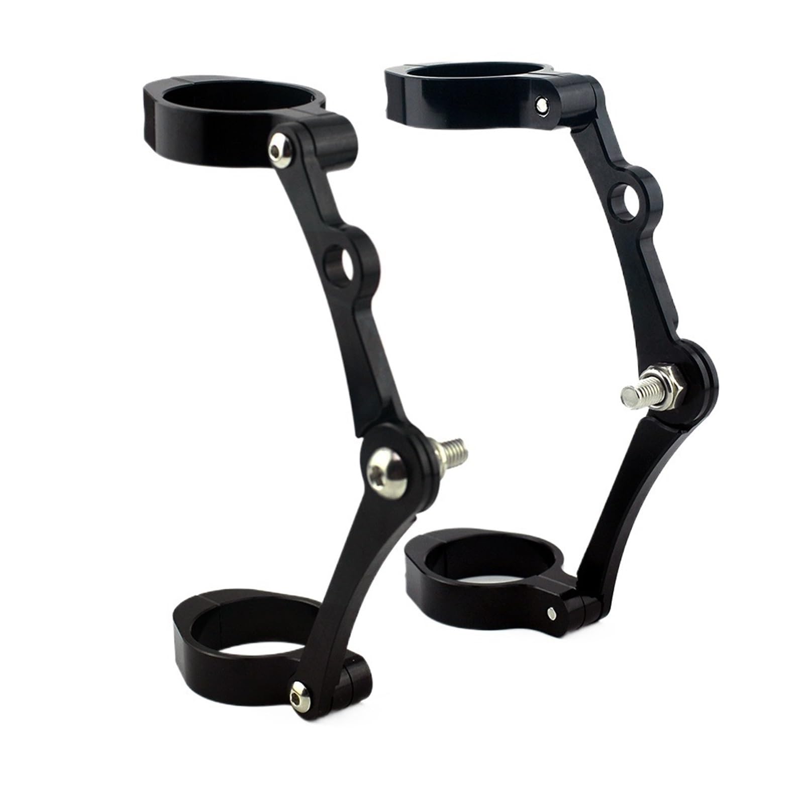 Headlight Bracket Motorcycle Headlight Bracket Mount Clamp 39-41mm Holder Fit for Harley Cafe Racer Chopper Bobber Universal(Full Black)