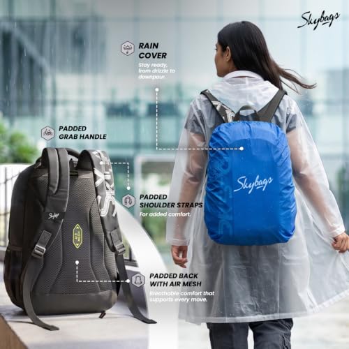 Image of Skybags Brat Pro Max 15.6 Inch Compatible Unisex 35L Laptop Backpack | Premium Durable Fabric| 3 Compartments | Padded Backpanel | Office & Casual Travel Backpack for Men & Women