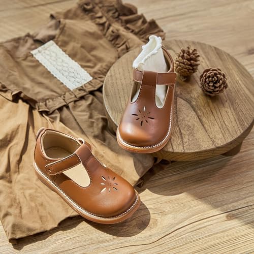 Image of Flaryzone Toddler Little Girl Mary Jane School Uniform Oxfords Flat Dress Shoes