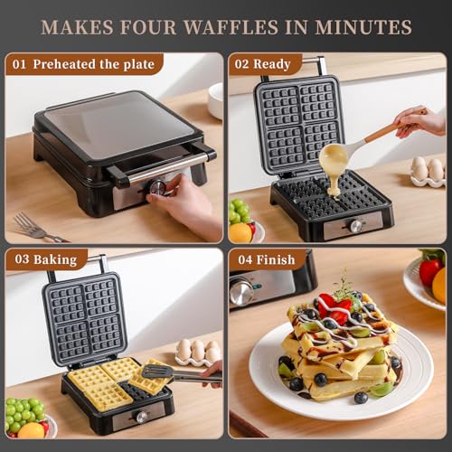 Uvfast Waffles Maker Waffle Iron thumb #5