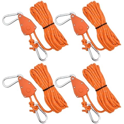 Fangehong 4 Pack Heavy Duty Guy Ropes Cover