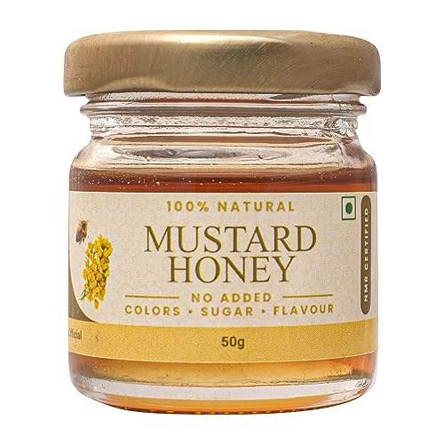 Image of Shiva Organic Raw Mustard Honey 50g | 100% Pure NMR Tested | Raw and Unprocessed