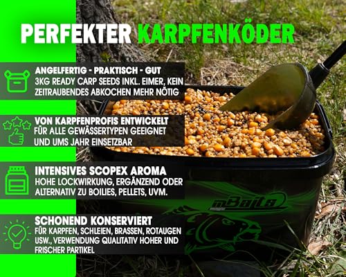 Angel-Berger Magic Baits 3kg Ready Particle Mix Scopex im Eimer Carp Seeds Angelfertig Partikel Karpfen Köder Gekochte Körner Karpfenfutter Futtermittel – Bild 3