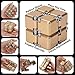 Lifidea Aluminum Alloy Metal Infinity Cube Fidget Cube (6 Colors) Handheld Fidget Toy Desk Toy with Cool Case Infinity Magic Cube Relieve Stress Anxiety ADHD OCD for Kids and Adults (Gold)