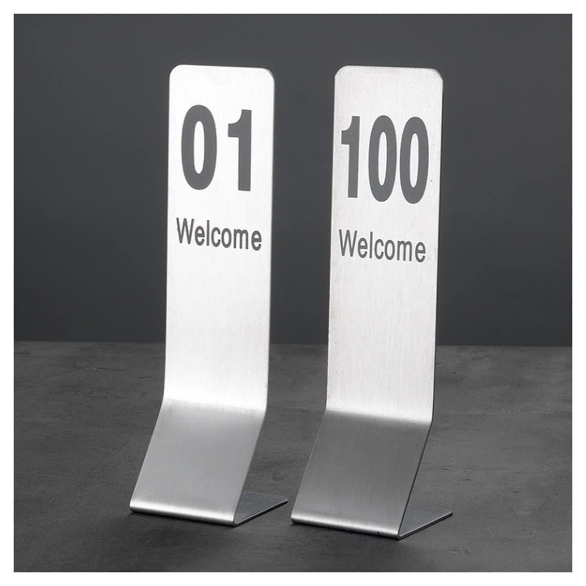 GTHTUHFD Stainless Steel Table Numbers 1-25/50, 7X2.4 Inch Place Cards For Weddings, Table Numbers Wdecoration, For Restaurant Cbar Seating, Birthday Anniversary Events Party/Blac,Black 1-25-Size