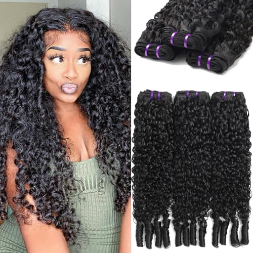 PINJUOO 3C4A Burmese Curly Bundles 26 28 30 Inch 100%