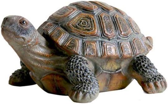 donau Garden Statues Turtle Figurines Polyresin Garden Sculpture Turtle Decor 5.1 inch