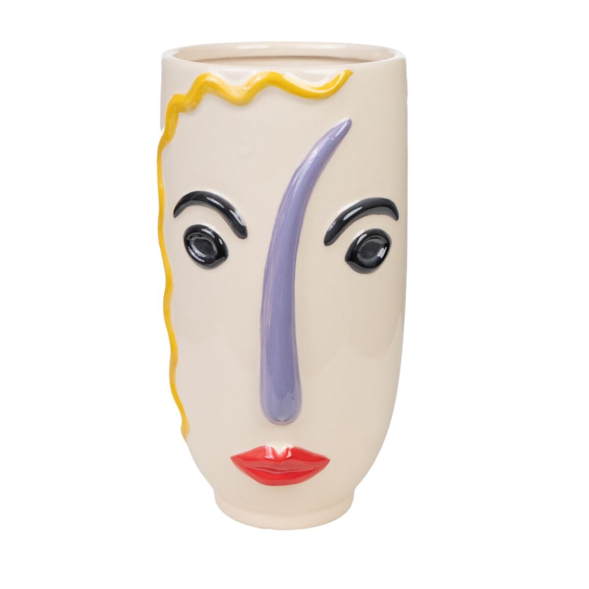 Romimex Vase Multicolor Ceramic Face 16 x 30 x 16 cm