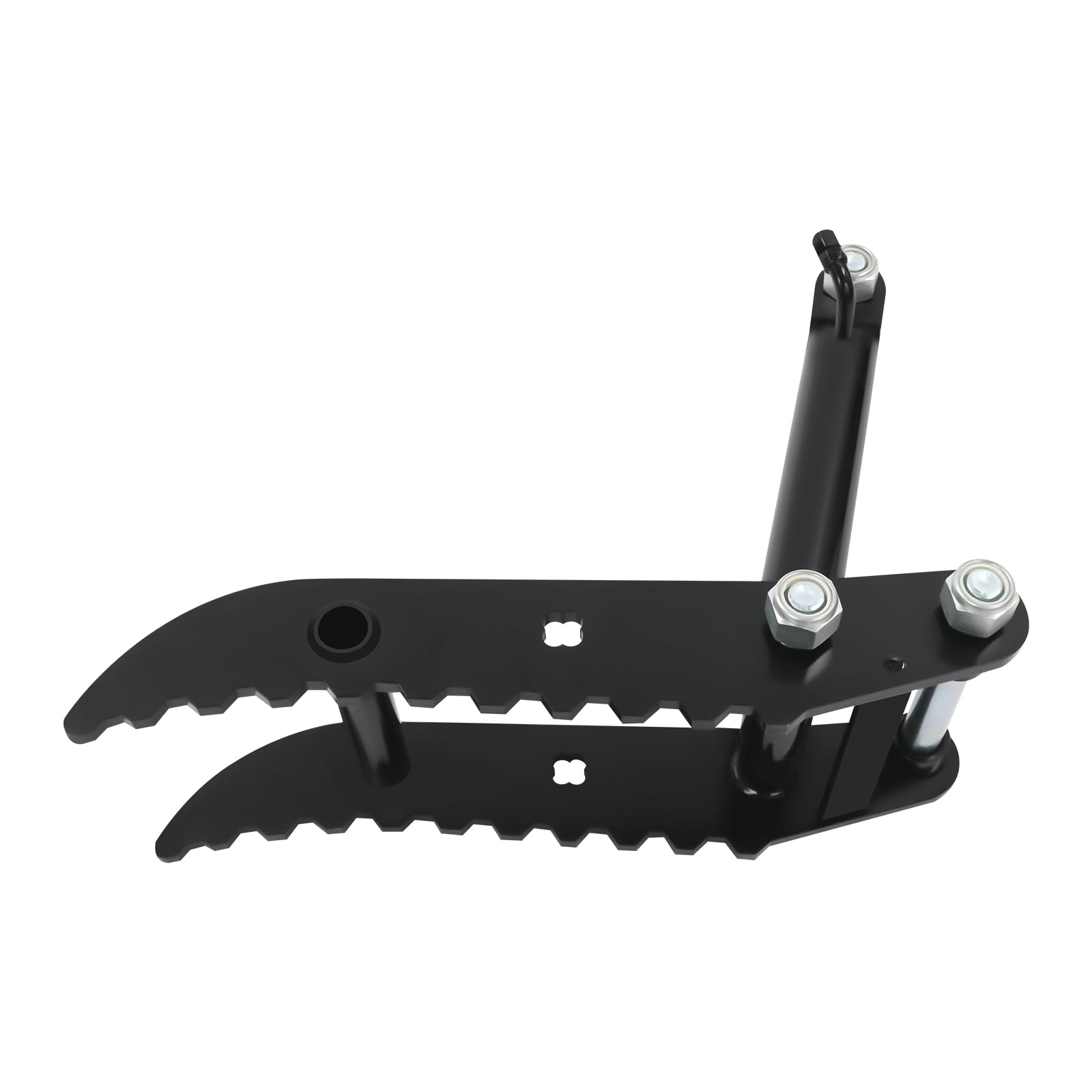 Excavatrice hydraulique pouce, accessoires pour mini pelleteuse, clip de pouce hydraulique, pince hydraulique à trois trous avec deux tuyaux d'huile pour mini pelle 0,8-1,5 T