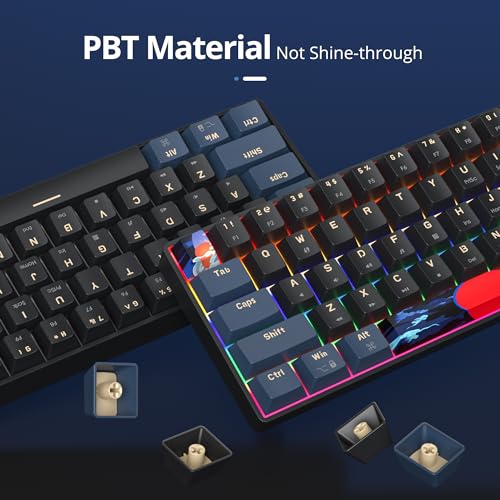 Teclado mecánico gaming 60% ultracompacto para jugar y programar en PC Windows 6
