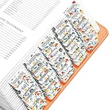 EssexWares – Bold Blooms Flower Bible Tabs for Old and New Testament, 80 Large Print Tabs for Bible Study, Water-Resistant and Durable Bible Index Tabs for Women and Men - 1.7