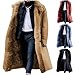 Jacket for Men Fashion Faux Fur Jackets Long Length Fluffy Overcoat Single Breasted Winter Warm Thick Coat Outwear