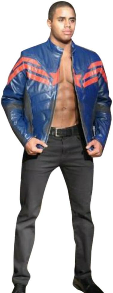 CAPTAIN AMERICAN PRO LEATHER JACKET, MEN'S SUPER HERO JACKET