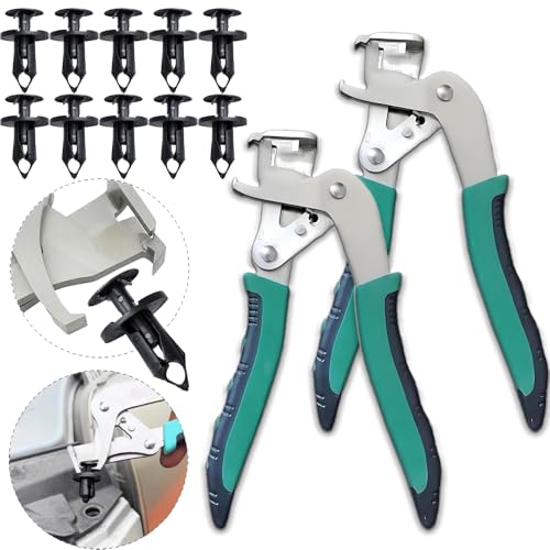 Car Clip Pliers and Disassembly Tools, 2025 New Efficient Multi-Functional Car Clip Remover Tool, Easy to Remove Fasteners, Clips, and Rivets, Open The Panels Effortlessly Without Damage (2*Pcs)