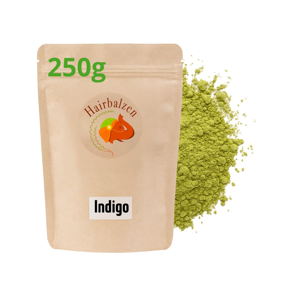 Indygo proszek czysty 250 g (indigofera tinctoria) do farbowania roślin, naturalny barwnik, do ciemnych włosów
