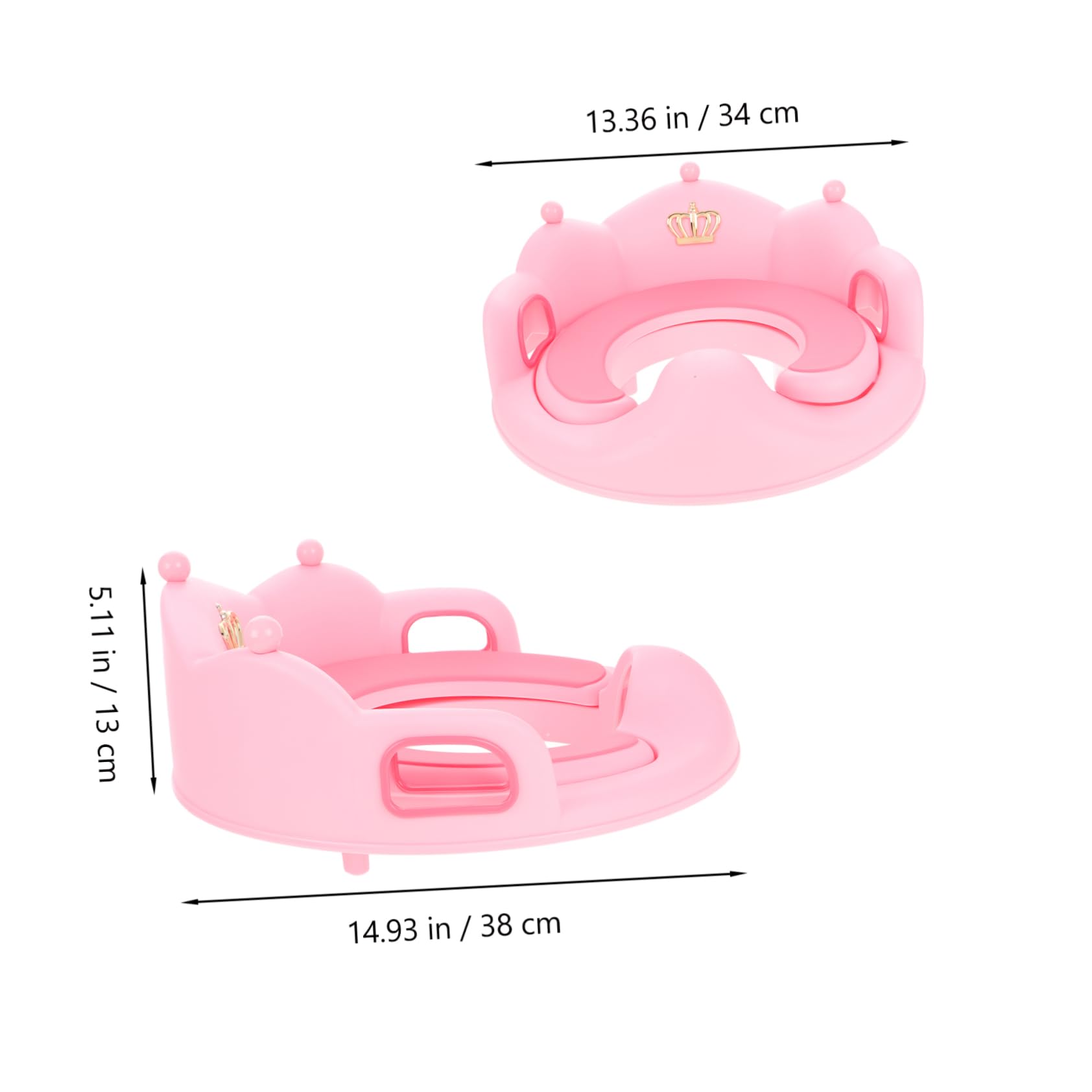 Asiento de Inodoro para Entrenamiento Reductor para Bebés y Pequeños Adecuado para Inodoros de Casa con Asa de Apoyo Color Neutro