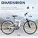 Betterdland Mountain Bike, 26 inch Outdoor Bikes,7-Speed &High-Carbon Steel Cycing Bicycles, Dual Suspension Fork for Men Women Adult, MTB Bicycle with Adjustable Ergonomic Seat White