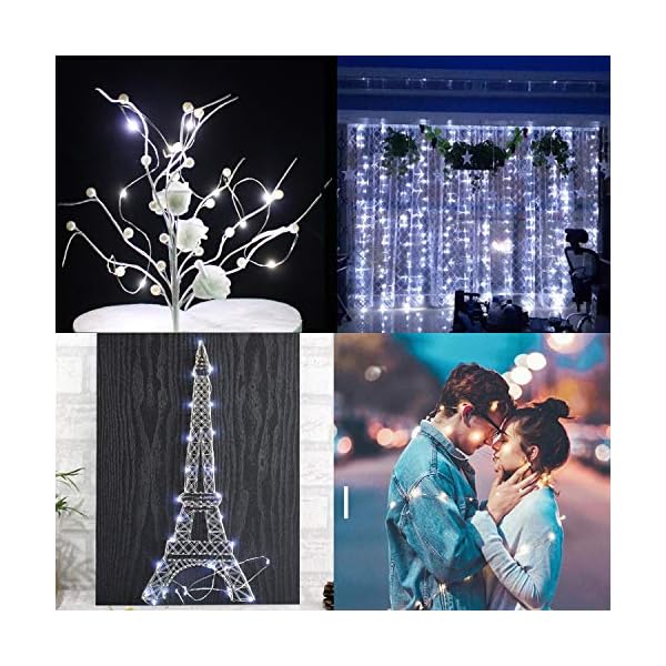 Tingmiao led starry string lights, fairy lights battery operated copper wire lights for diy christmas decoration costume wedding - image 7