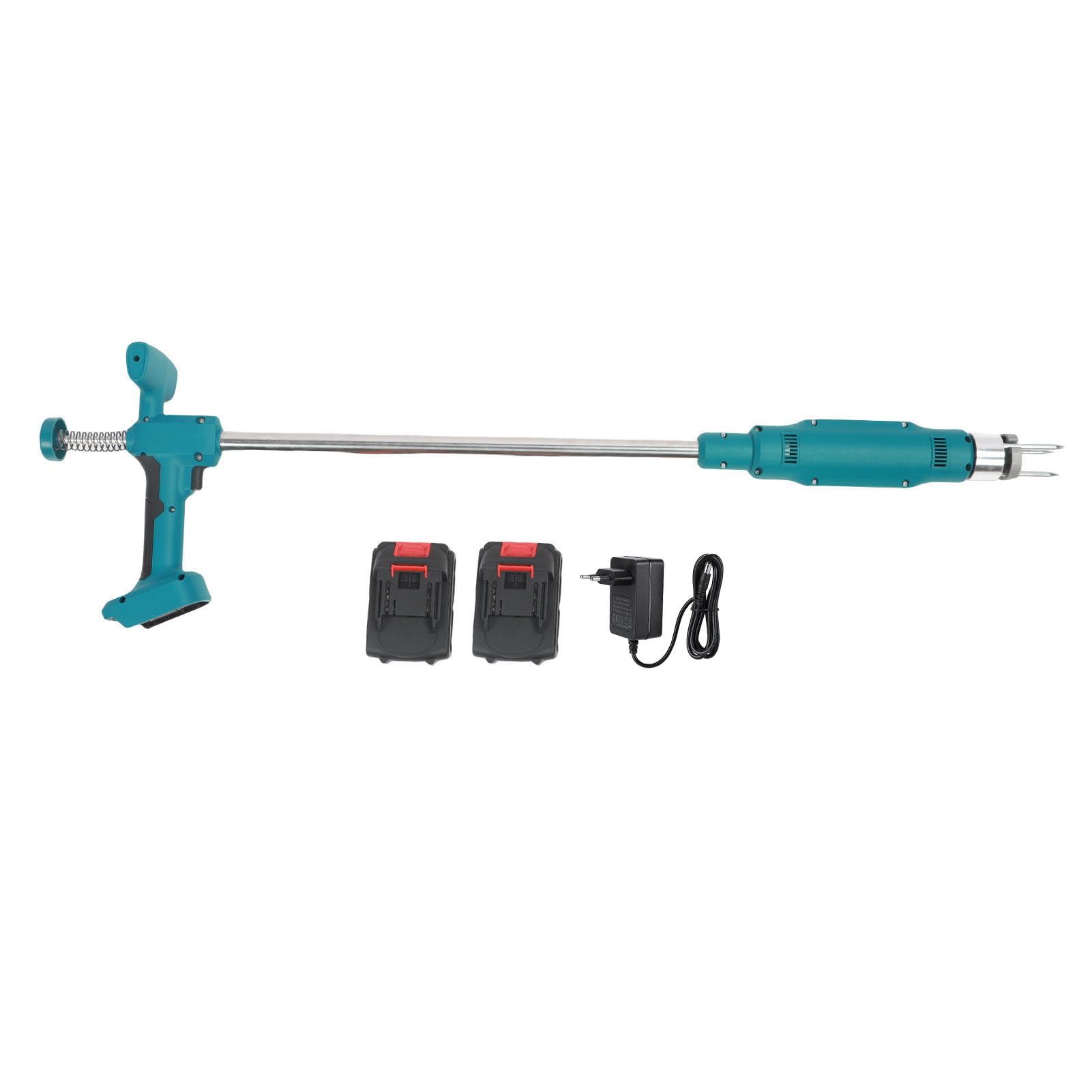 Eujgoov Elektrischer Unkrautstecher, Kabelloser Unkrautentferner, Elektrischer Unkrautstecher mit Verstellbarem 101,6–121,9 cm Griff, Wiederaufladbarer Batterie für Rasen, Garten, (EU-Stecker)