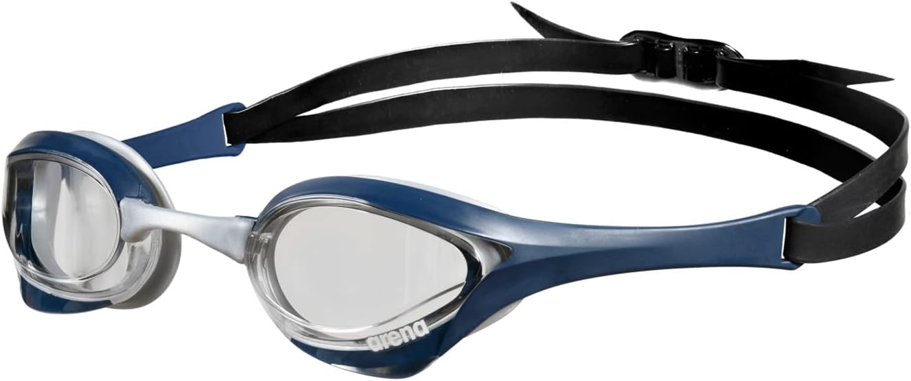 Unisex Cobra Ultra Swipe Racing Swim Goggles for Men and Women Swipe Anti-Fog Technology Polycarbonate Non-Mirror Lens, Clear/Shark/Gray