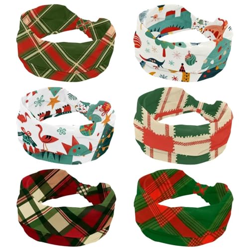 Bandeaux cheveux de Noël pour femme : lot de 6 bandeaux larges de sport qui ne glissent jamais