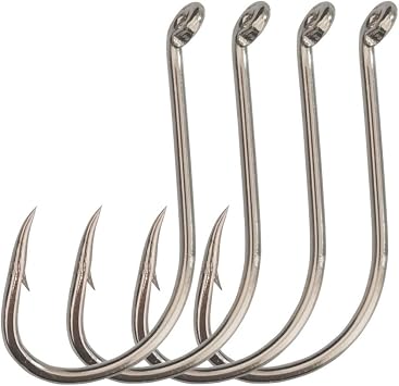 50-100pcs Octopus Beak Offset Fishing Hooks Froged Sport Circle Hooks Sharp High Carbon Steel Fishing Hook-8 Sizes