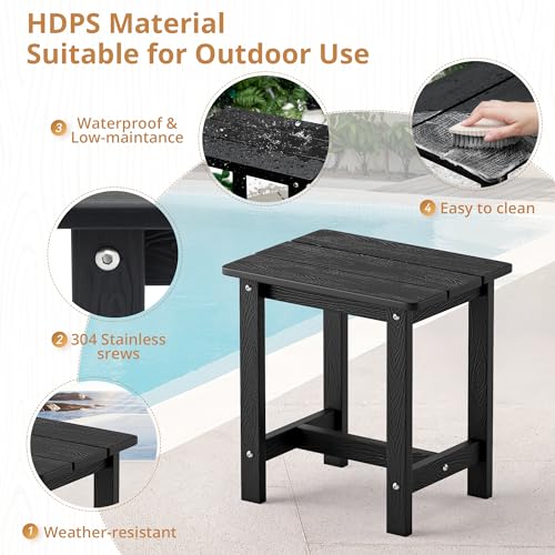 Lue Bona Outdoor Side Table, Hdps Small Outdoor Table thumb #4