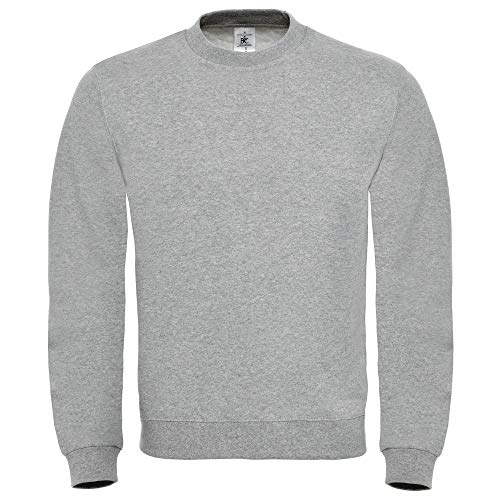 Sweat-Shirt Coton Molletonné B&C Collection avec Col Ras du Cou aux Finitions Premium