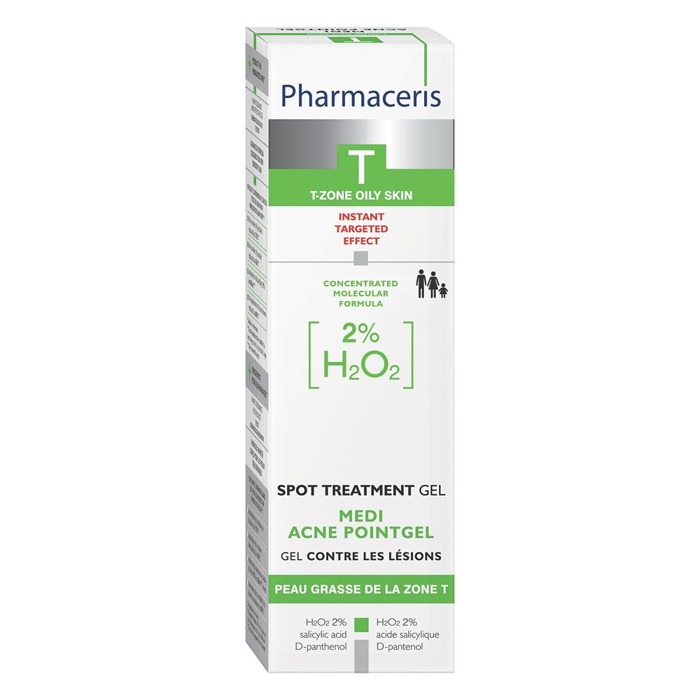Pharmaceris T Spot Treatment Medi Acne-Pointgel, 10 Ml–2% Hydrogen Peroxide Salicylic Acid D-Panthenol Niacinamide For Rapid Acne Spot Treatment to Sensitive, Oily, Combination, & Blemish-Prone Skin