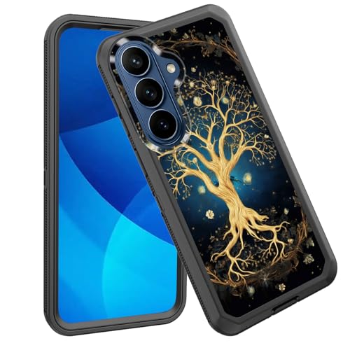 GFEWYTJYJ for Galaxy S26 Case,Shockproof 3-Layer Full Body Protection Rugged Heavy Duty High Impact Hard Cover Case for Samsung Galaxy S26 6.3 inch 2026,Aesthetic Tree of Life - image 1