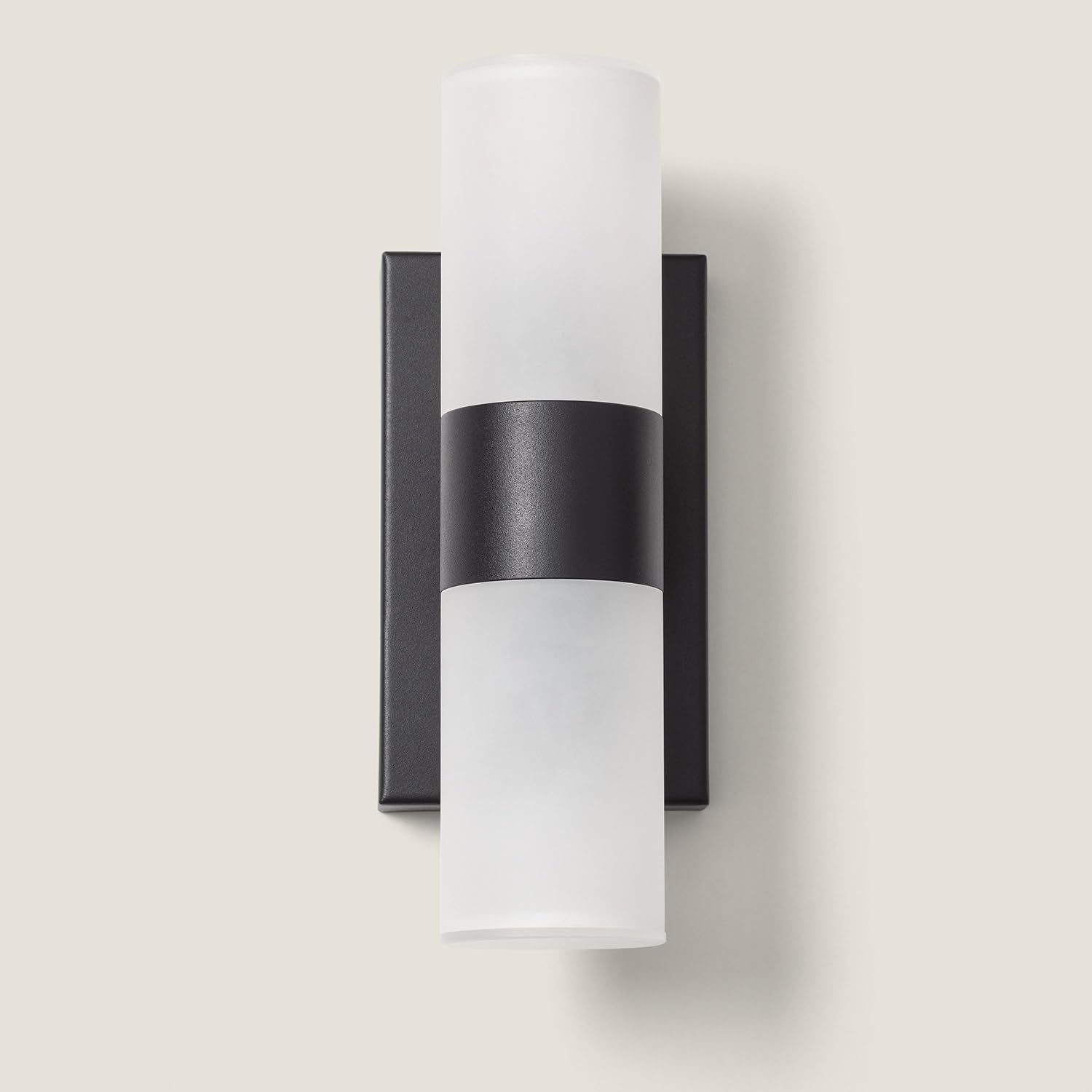 LEDKIA LIGHTING Aplique de Pared Baño Aluminio y PC Arvery Negro Decoración Salón, Habitación, Dormitorio