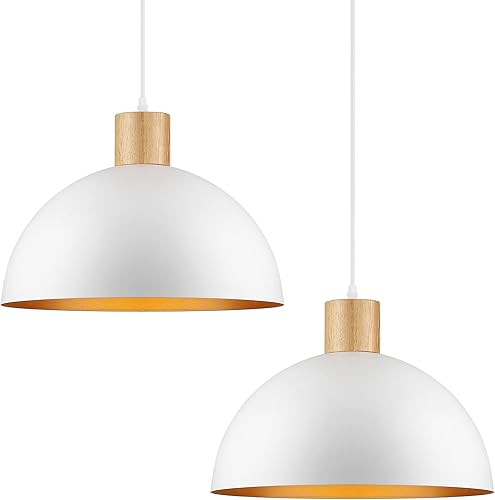 Miniatura 10 de Lámpara Colgante de Madera Maciza Negra, Luminarias de Lámparas Colgantes Modernas Negras Mate de 16 Pulgadas, Iluminación Colgante Ajustable Estilo