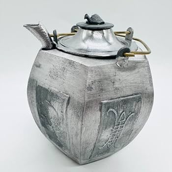 2396  中国酒器　六角チロリ　錫製  骨董品 Amazon.co.jp: 中国酒器 六角 熱燗 錫製 インテリア キッチン