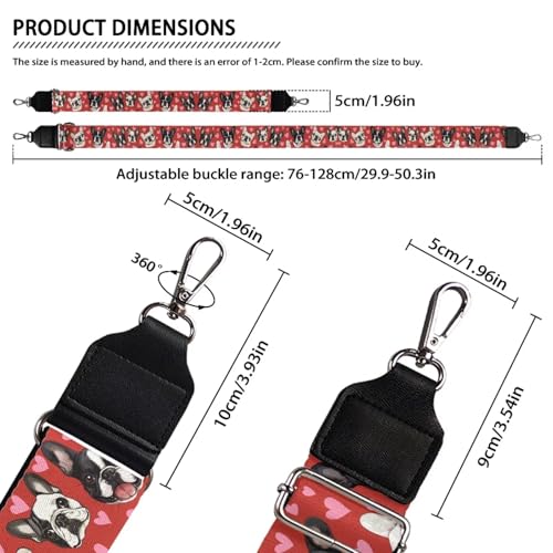 Image of Adjustable Purse Strap Replacement, Wide Shoulder Canvas Bag Strap, Crossbody Handbag Strap