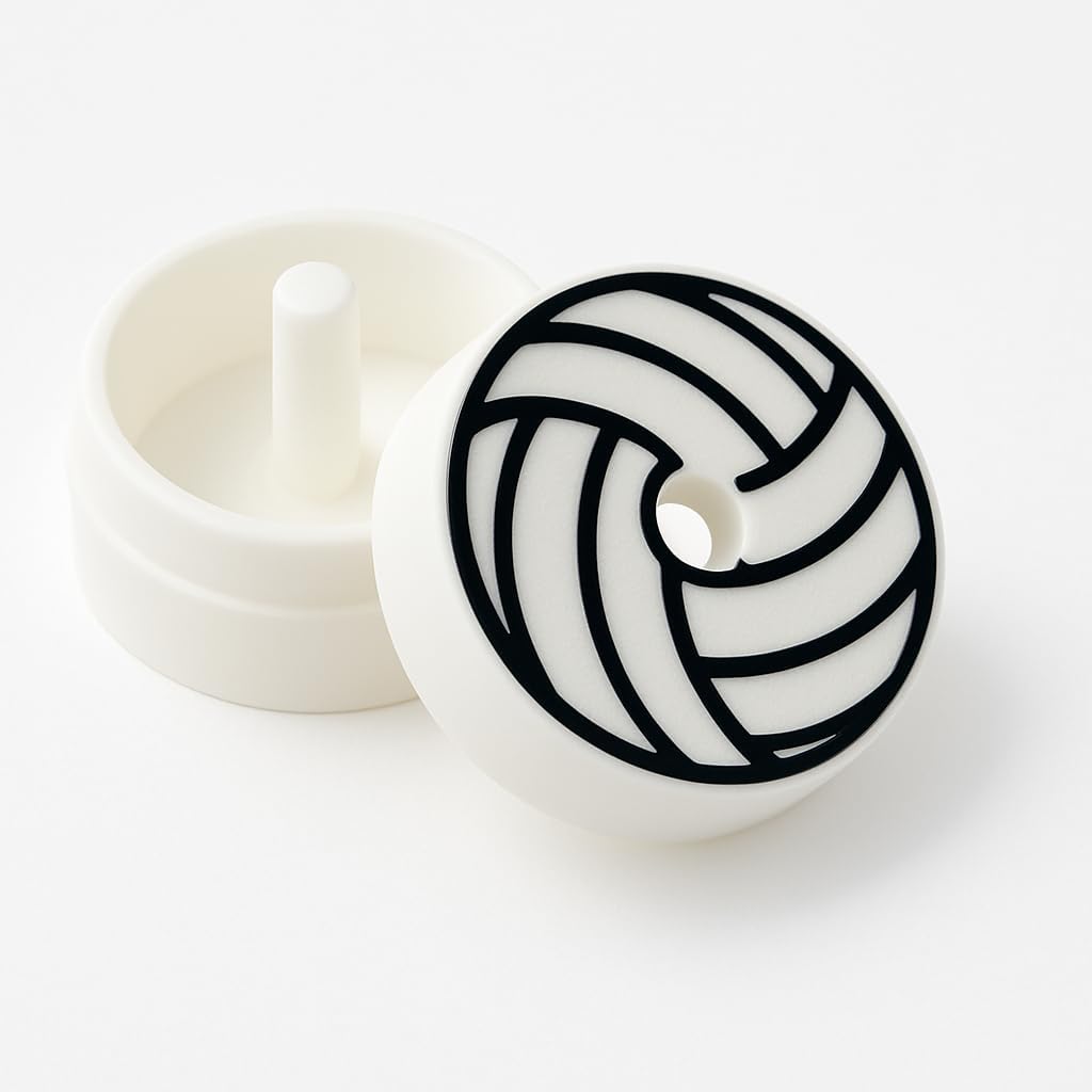 2-Pack Volleyball Jewelry Holder Keychain | Travel Box Case | Ring Holder | Small Organizer Box | Portable Ring Keeper Keychain | Storage Case
