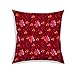RADANYA Kissenbezug, Blumenmuster, Wohndekoration, quadratisch, Sofa Bett, Taille, Überwurf, Kissen Nicht im Lieferumfang enthalten, Polyester, kastanienbraun, 12x12 Inches