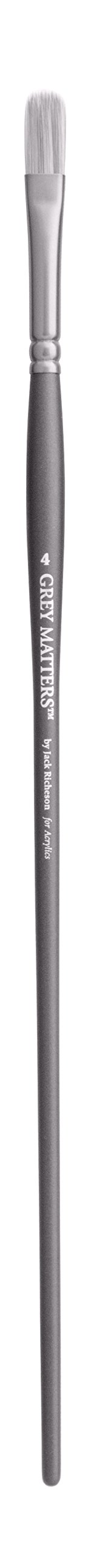 Jack Richeson Grey Matters - Filbert acrilico sintetico 4, non assegnato, 4